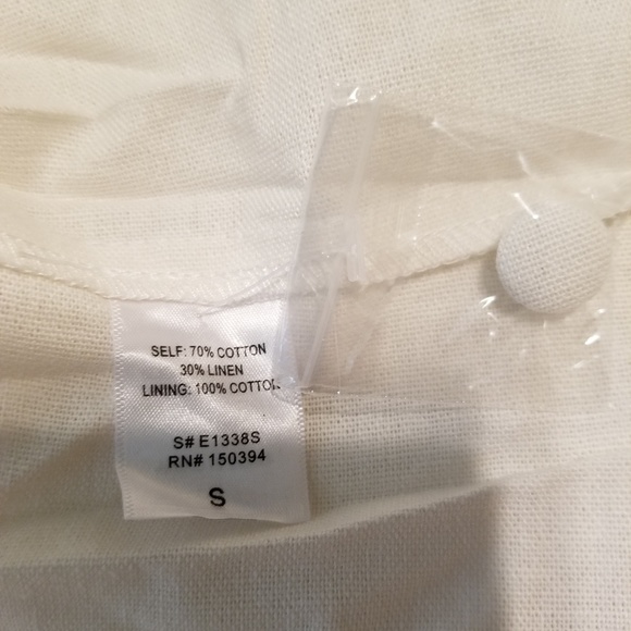 Last 1  Linen blend ivory midi skirt - Picture 6 of 6